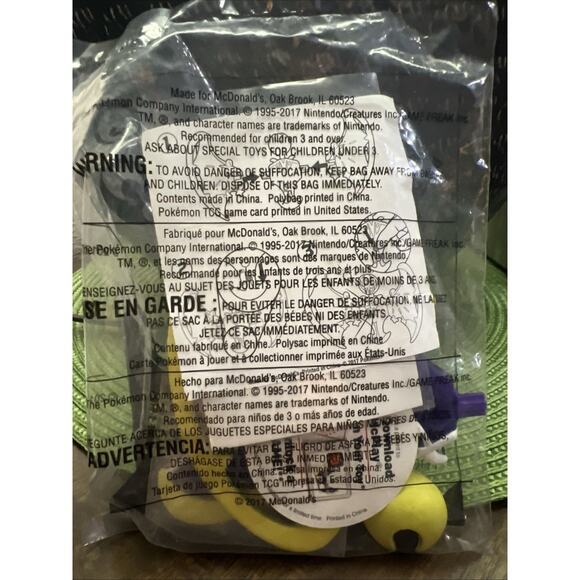 Pokemon Sun & Moon Lunala #3 McDonalds Happy Meal Toy 2017 Inc. Card New Sealed - Picture 3 of 3